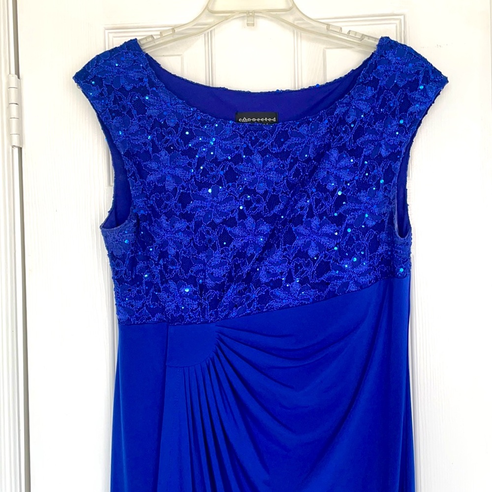 Royal blue sparkle cocktail dress for women